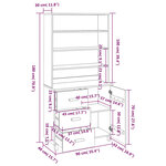 vidaXL Buffet HAMAR Bois massif de pin Marron miel