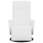 vidaXL Fauteuil inclinable avec repose-pieds blanc similicuir