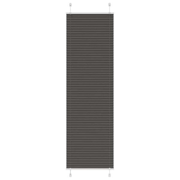 vidaXL Store plissé noir 65x200 cm largeur du tissu 64 4 cm polyester