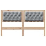 vidaXL Tête de lit Marron et gris clair 140 cm Bois massif en pin
