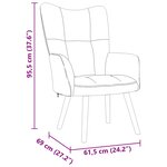 vidaXL Chaise de relaxation Vert foncé Tissu