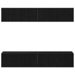 vidaXL Ensemble meuble TV 4 Pièces Chêne noir 80 x 30 x 30 cm