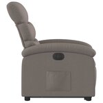 vidaXL Fauteuil inclinable électrique taupe tissu