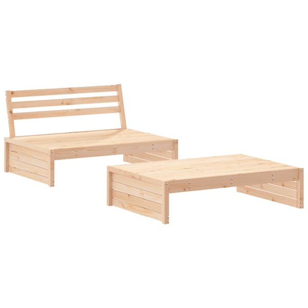 vidaXL Salon de jardin 2 Pièces bois de pin massif