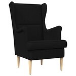 vidaXL fauteuil Noir tissu