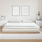 Lit de sol vidaXL Blanc 200x210 cm en bois massif de pin