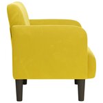 vidaXL Fauteuil avec accoudoirs jaune 54 cm velours