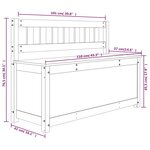 Banc banquette 110 x 41 x 76 5 cm bois de pin massif 02_0010647