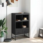 vidaXL Buffet haut noir 68x39x111 5 cm acier