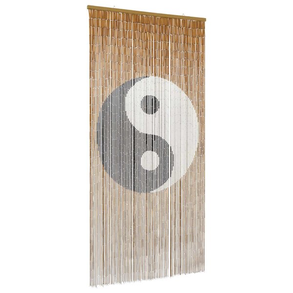 vidaXL Rideau de porte anti-insectes multicolore 200 x 100 cm Bambou