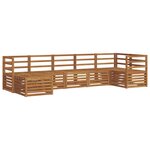 vidaXL Ensemble de canapé d'angle 7 Pièces Naturel Bois d'Acacia Massif