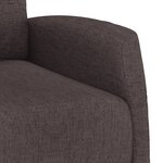 vidaXL Fauteuil de massage Marron foncé Tissu
