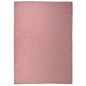 vidaXL Tapis à tissage plat d'extérieur 140x200 cm Rouge