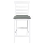 vidaXL Tabourets de bar avec coussins 2 Pièces blanc bois massif d'hévéa