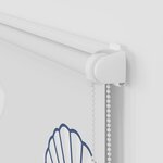 vidaXL Store enrouleur de douche avec cassette largeur du tissu 66 cm