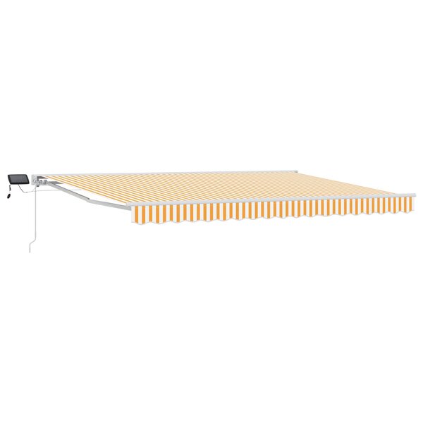 vidaXL Cadre de store manuel avec LEDs Jaune et blanc 4 × 3 m