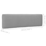 vidaXL Coussins de palette 2 Pièces gris tissu