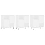 vidaXL Buffets 3 Pièces Blanc Bois d'ingénierie