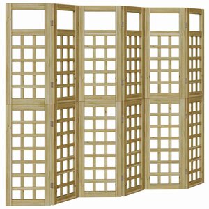 vidaXL Brise-vue 6 Pièces Marron 240 x 180 cm Pin imprégné