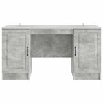vidaXL Bureau Gris béton 142 5 x 50 x 75 cm Bois d'ingénierie