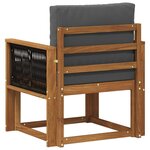 vidaXL Sofa de milieu extérieur Bois d'Acacia Massif Naturel