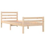 vidaXL Cadre de lit bois massif 75x190 cm petit simple
