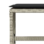 vidaXL Ensemble à manger de jardin et coussins 17 Pièces gris clair rotin