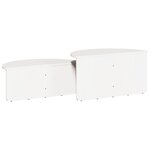 vidaXL Table basse 2 Pièces Blanc 79 x 39.5 x 40 cm Bois de pin massif