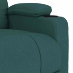 vidaXL Fauteuil de massage Vert foncé Tissu
