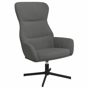 vidaXL Chaise de relaxation Gris foncé Velours