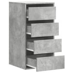 vidaXL Commode d'angle gris béton 40x41x76 cm bois d'ingénierie