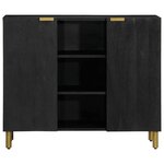 vidaXL Buffet noir 90x33x75 cm bois d'ingénierie