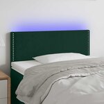 vidaXL Tête de lit à LED Vert foncé 80x5x78/88 cm Velours