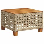 vidaXL Salon de jardin avec coussins 7 Pièces beige résine tressée