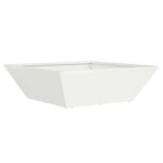 vidaXL Jardinière en Métal Blanche Métal Moyen Jardinières