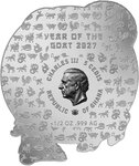 Monnaie YEAR OF THE GOAT 1/2 Oz Argent 5 Cedis Ghana 2027 (PRÉCOMMANDE)