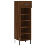 vidaXL Meuble à chaussures chêne marron 30x35x105 cm bois d'ingénierie