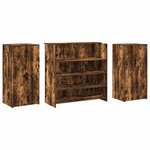 vidaXL Bureau de réception chêne fumé 200x50x103 5cm bois d'ingénierie