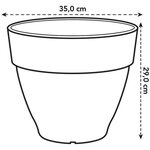 Pot de fleurs Rond VIBIA - Plastique Réservoir - Ø 35 - Terre cuite