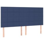 vidaXL Sommier à lattes de lit avec matelas Bleu 200x200 cm Tissu