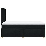 vidaXL Sommier à lattes de lit avec matelas Noir 120x200 cm Tissu