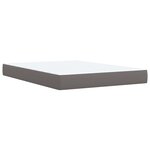 vidaXL Sommier à lattes de lit avec matelas Gris 140x190 cm Similicuir