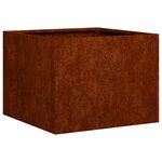vidaXL Jardinière rouillé 40x40x30 cm acier inoxydable