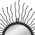 vidaXL Miroir mural Éclat de soleil 60 cm Noir