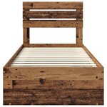 vidaXL Cadre de lit Bois ancien 90 x 190 cm Pin massif