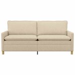 vidaXL Canapé 3 place Crème 196 x 81 x 87 5 cm Tissu