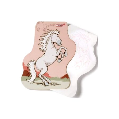 Nici : carnet de notes 12 x 9.5 cm - horse club cheval blanc