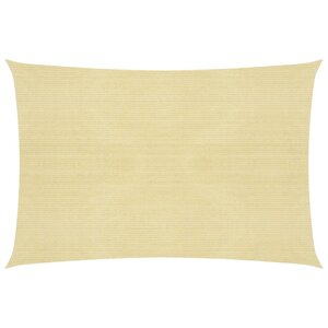 vidaXL Voile d'ombrage 160 g/m² Beige 6x8 m PEHD