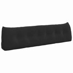 vidaXL Coussin de Dos Noir 180 x 24 x 50 cm Velours
