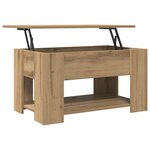 vidaXL Table basse chêne artisanal 79x49x41 cm bois d'ingénierie